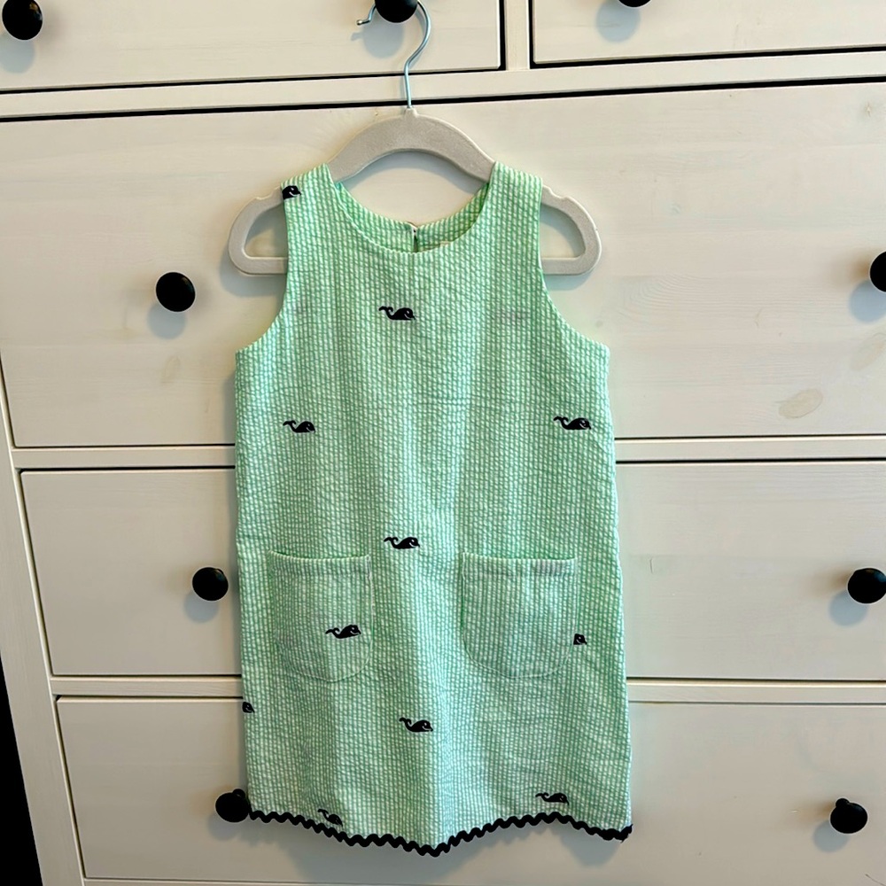Beautiful whale print dress from Nantucket’s Piping Prints.